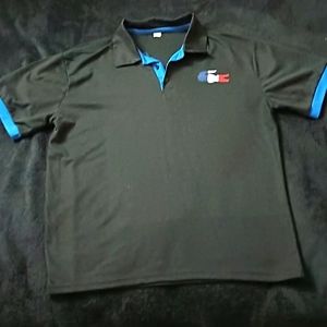 Men's Shirt Sleeve Polo Shirt Black Size Large